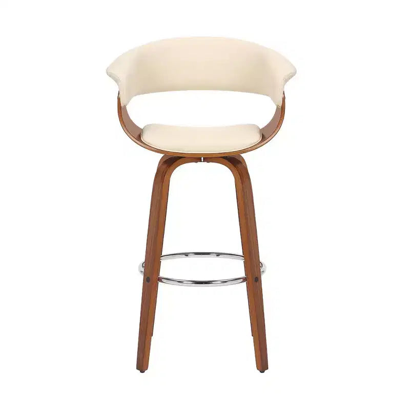 Tabouret de bar à hauteur de comptoir 30" Julyssa Swivel en similicuir et bois - Armen Living