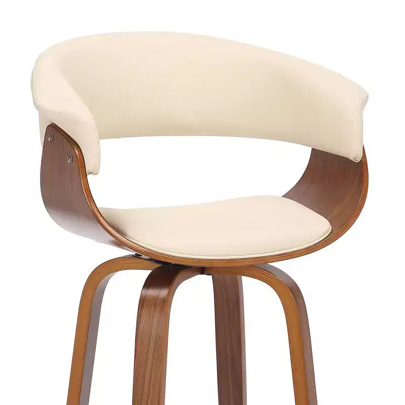 Tabouret de bar à hauteur de comptoir 30" Julyssa Swivel en similicuir et bois - Armen Living