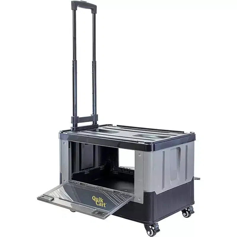 dbest products Chariot de courses Quik Cart Extended à quatre roues avec siège, deux portes accessibles et panier pliable robuste