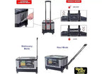 dbest products Chariot de courses Quik Cart Extended à quatre roues avec siège, deux portes accessibles et panier pliable robuste