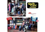 dbest products Chariot de courses Quik Cart Extended à quatre roues avec siège, deux portes accessibles et panier pliable robuste