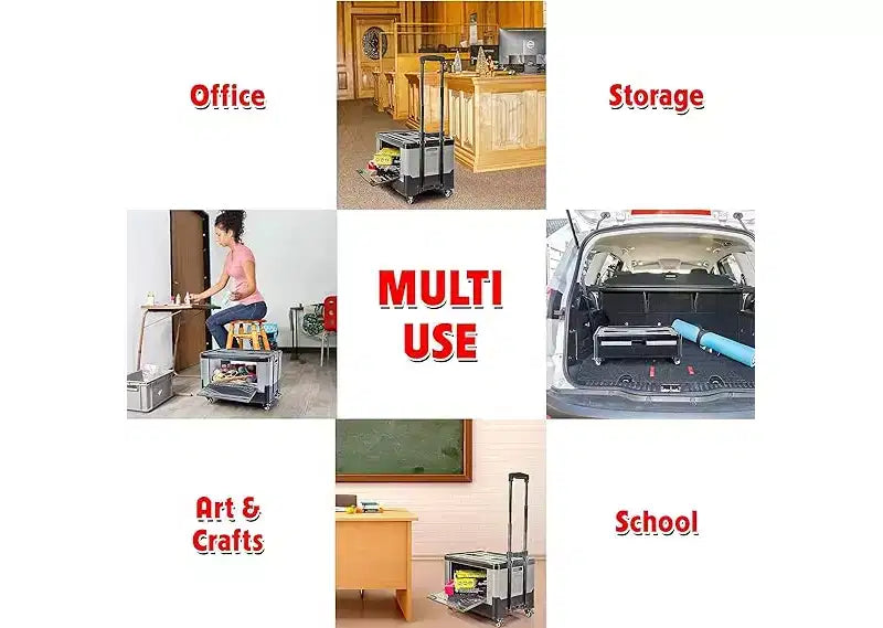 dbest products Chariot de courses Quik Cart Extended à quatre roues avec siège, deux portes accessibles et panier pliable robuste