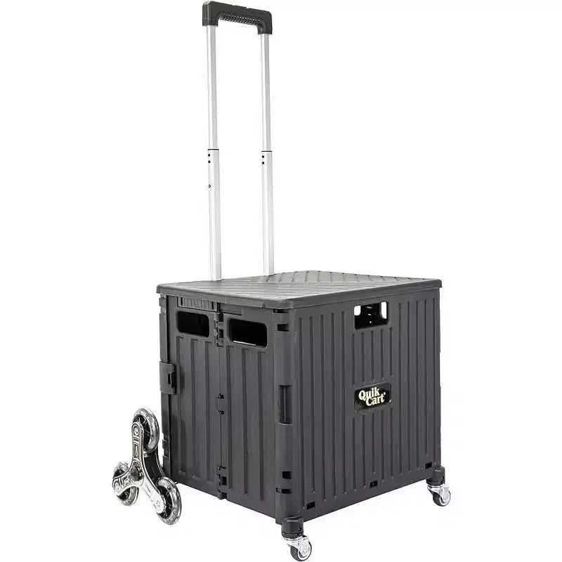 dbest products Quik Cart Stair Climber Wheeled Rolling Crate With Seat & Heavy Duty Collapsible Basket