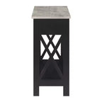 Table d'appoint relevable Oxford avec station de charge et étagère Faux - Breighton Home