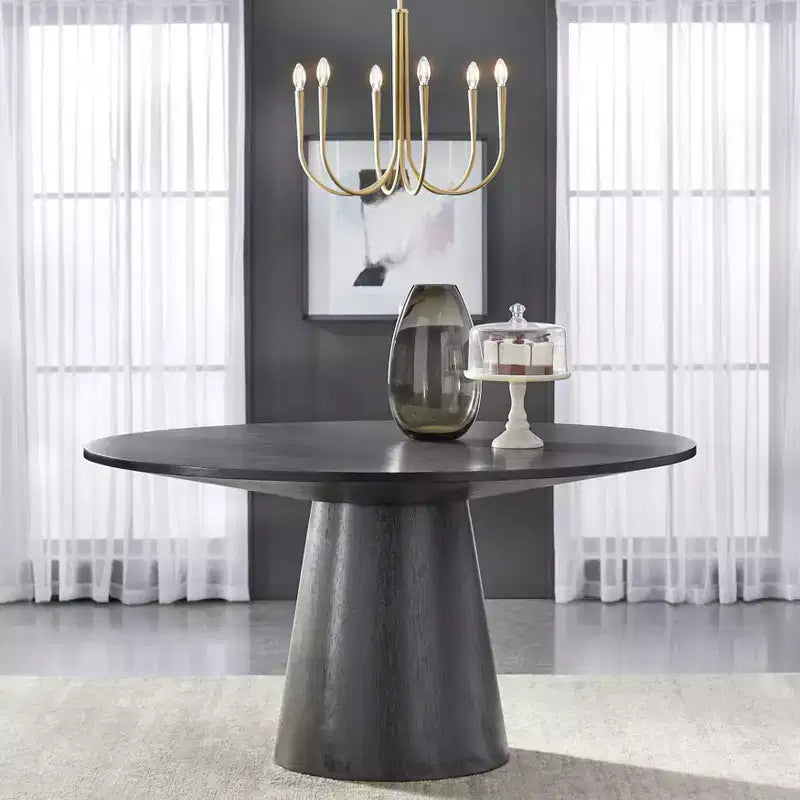 Table à manger ronde sur pied Buylateral North Bay Modern 59