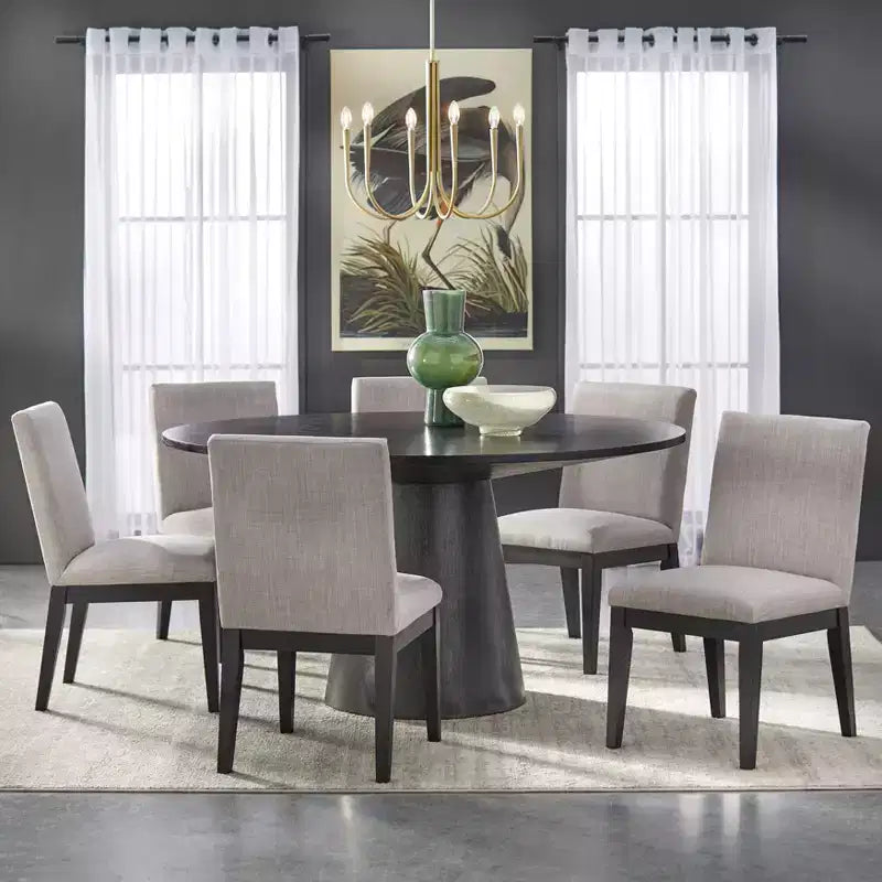 Table à manger ronde sur pied Buylateral North Bay Modern 59