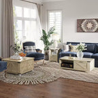Table basse HOMCOM de style ferme avec tiroir de rangement et étagère ouverte, table basse rustique pour salon