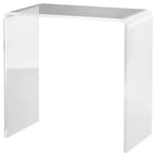 Table d'appoint en acrylique HOMCOM, table d'appoint moderne en cascade avec bords arrondis pour petits espaces, 21 x 12 x 21, transparente