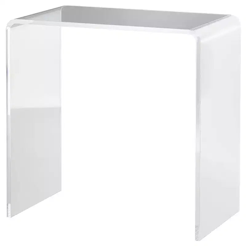 Table d'appoint en acrylique HOMCOM, table d'appoint moderne en cascade avec bords arrondis pour petits espaces, 21 x 12 x 21, transparente