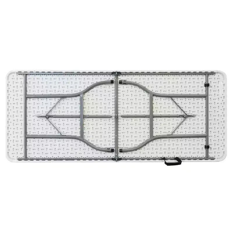 Table pliante en plastique blanc Elama de 6 pieds