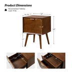 Doris 2 - Table d'appoint mi-siècle avec tiroir et prises intégrées | HULALA HOME