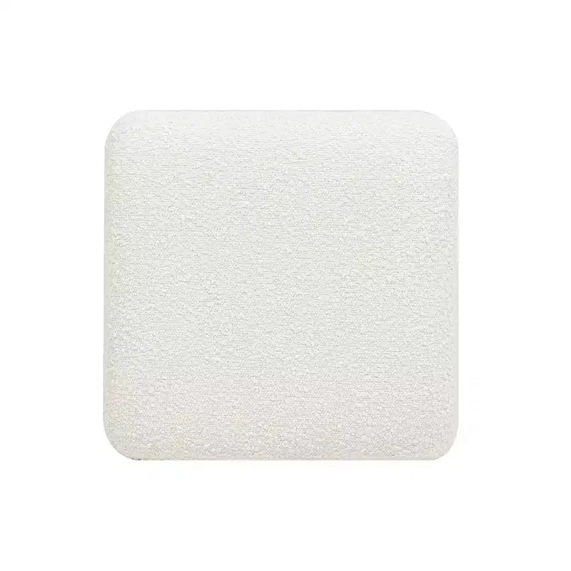 Tabouret de comptoir sans dossier rembourré Jennifer Taylor Home Lucia 25,5 po avec structure en résine tressée, bouclé blanc ivoire