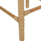 Tabouret de comptoir sans dossier rembourré Jennifer Taylor Home Lucia 25,5 po avec structure en résine tressée, bouclé blanc ivoire