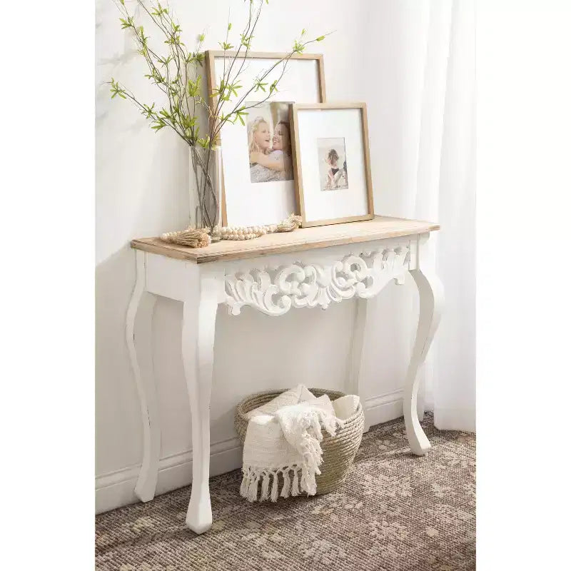 Console en bois rectangulaire Kate and Laurel Antonella, 38x13x30, Marron rustique