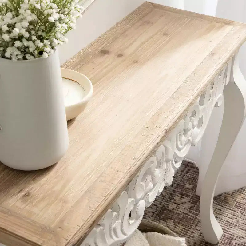 Console en bois rectangulaire Kate and Laurel Antonella, 38x13x30, Marron rustique