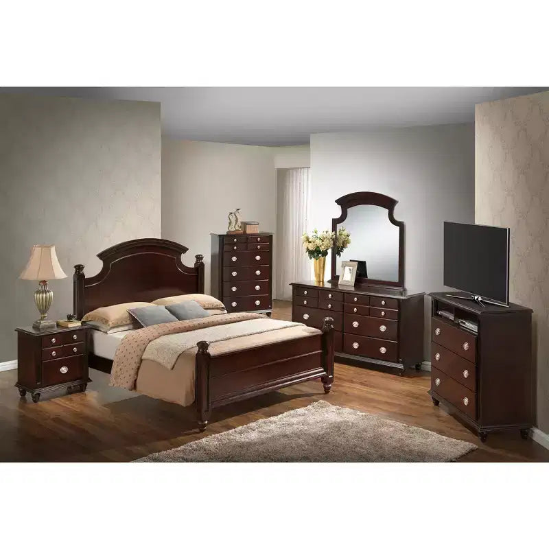 Lits de panneau Queen Passion Furniture Summit