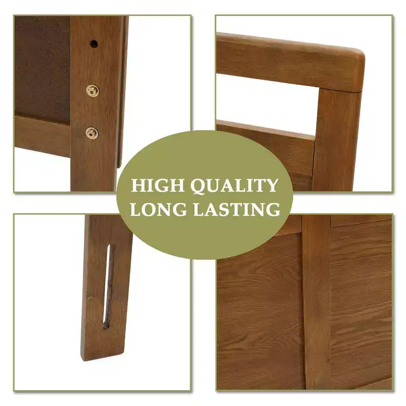 Tête de lit double en bois style ferme LuxenHome, Queen Marron