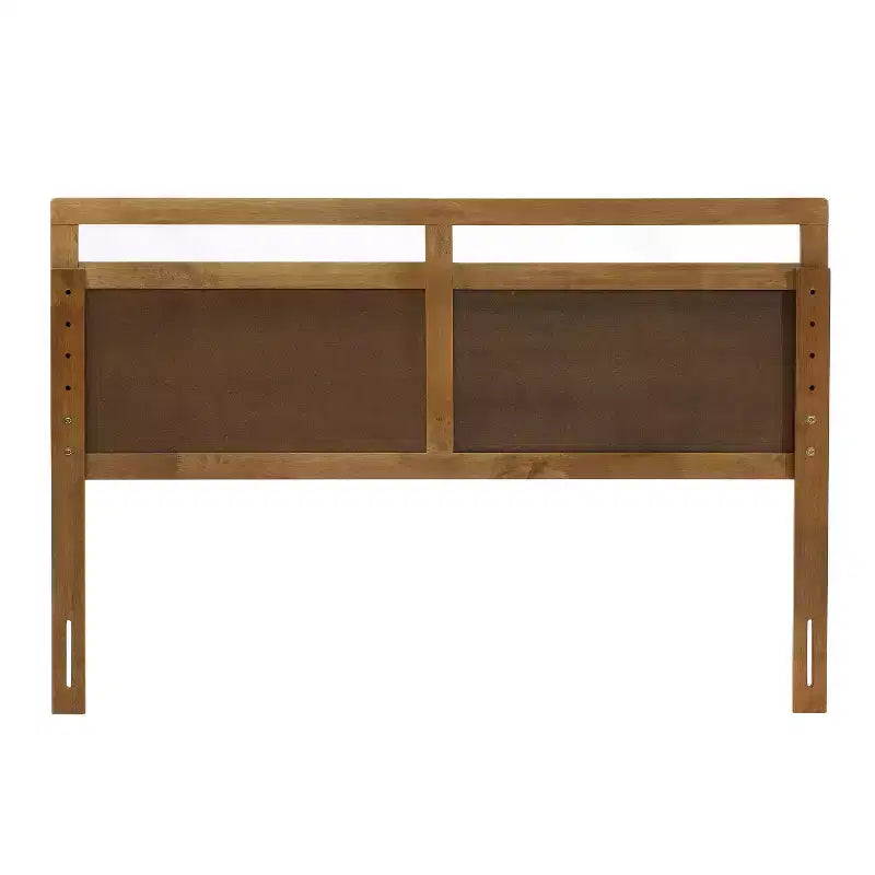 Tête de lit double en bois style ferme LuxenHome, Queen Marron