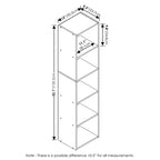 Furinno Bibliothèque de rangement à 5 cubes, meuble de présentation multifonctionnel, vert/blanc