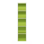 Furinno Bibliothèque de rangement à 5 cubes, meuble de présentation multifonctionnel, vert/blanc