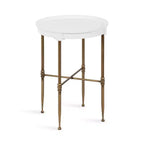 Kate and Laurel Valdi Round MDF Side Table, 19x19x26, White