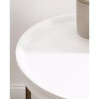 Table d'appoint ronde Kate and Laurel Valdi en MDF, 19x19x26, Blanc