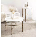 Table d'appoint ronde Kate and Laurel Valdi en MDF, 19x19x26, Blanc