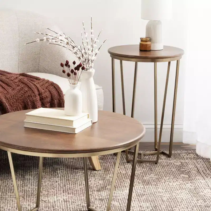 Table d'appoint ronde Solvay par Kate et Laurel