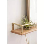 Étagère flottante rectangulaire en bois Kate and Laurel Camryn, paquet de 2 de 24 po, naturel et or