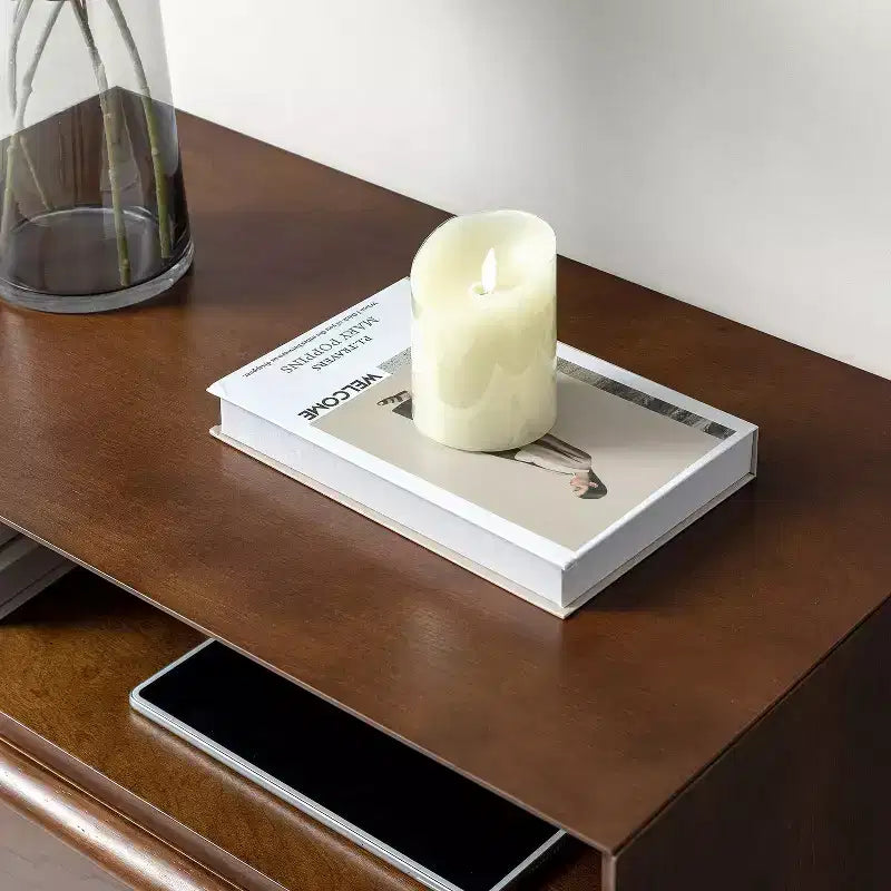 Table de Chevet Margery Mid-century Modern 2 Tiroirs avec Prises Intégrées, Gestion des Câbles et Étagère Ouverte, Ensemble de 2 | HULALA HOME