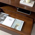 Table de Chevet Margery Mid-century Modern 2 Tiroirs avec Prises Intégrées, Gestion des Câbles et Étagère Ouverte, Ensemble de 2 | HULALA HOME