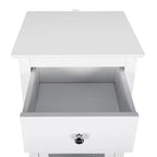 Teamson Home Connor, meuble de rangement de salle de bain sur pied avec tiroir et étagère réglable, blanc
