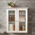Teamson Home Connor Removable Wall Cabinet with Adjustable Shelves & 2 Glass Doors