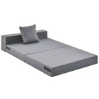 Matelas pliant Costway avec oreiller, canapé-lit pliable en trois de 15 cm avec mousse haute densité