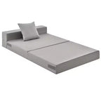 Matelas pliant Costway avec oreiller, canapé-lit pliable en trois de 15 cm avec mousse haute densité