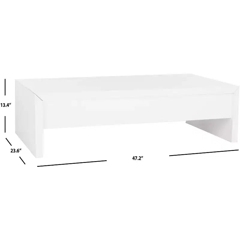 Kinsley Lift - Table Basse Relevable - FOX2234A - Blanc - Safavieh Couture
