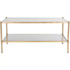 Aslan Coffee Table - Gold/Glass - Safavieh