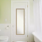 Amanti Art Paris Champagne Miroir de porte sans biseau, miroir mural pleine longueur 50,25 po x 16,25 po.