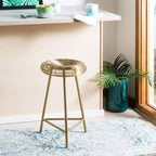 Tabouret de comptoir contemporain tissé Addison Wire - FOX4517 - Doré - Safavieh Couture