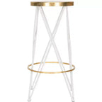 Hester Barstool - FOX3253B - White/Gold - Safavieh Couture