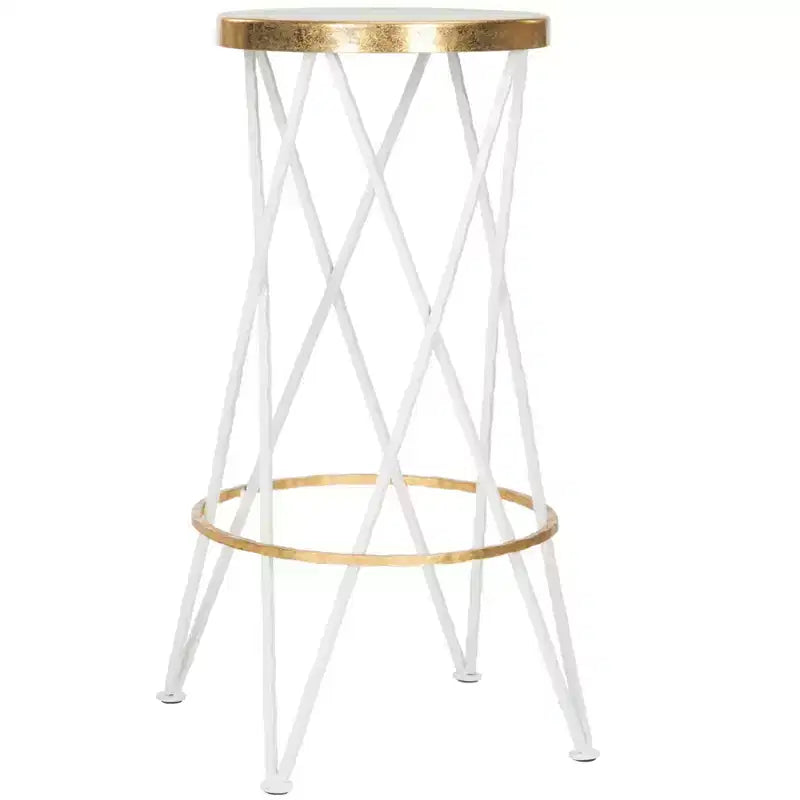 Tabouret Hester - FOX3253B - Blanc/Or - Safavieh Couture