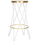 Tabouret Hester - FOX3253B - Blanc/Or - Safavieh Couture