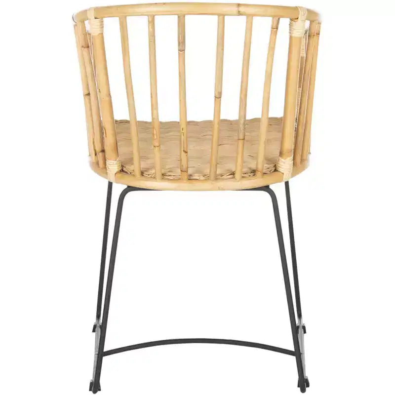 Chaise de salle à manger en rotin Siena - DCH6501 - Naturel non fini/Noir - Safavieh