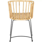 Chaise de salle à manger en rotin Siena - DCH6501 - Naturel non fini/Noir - Safavieh