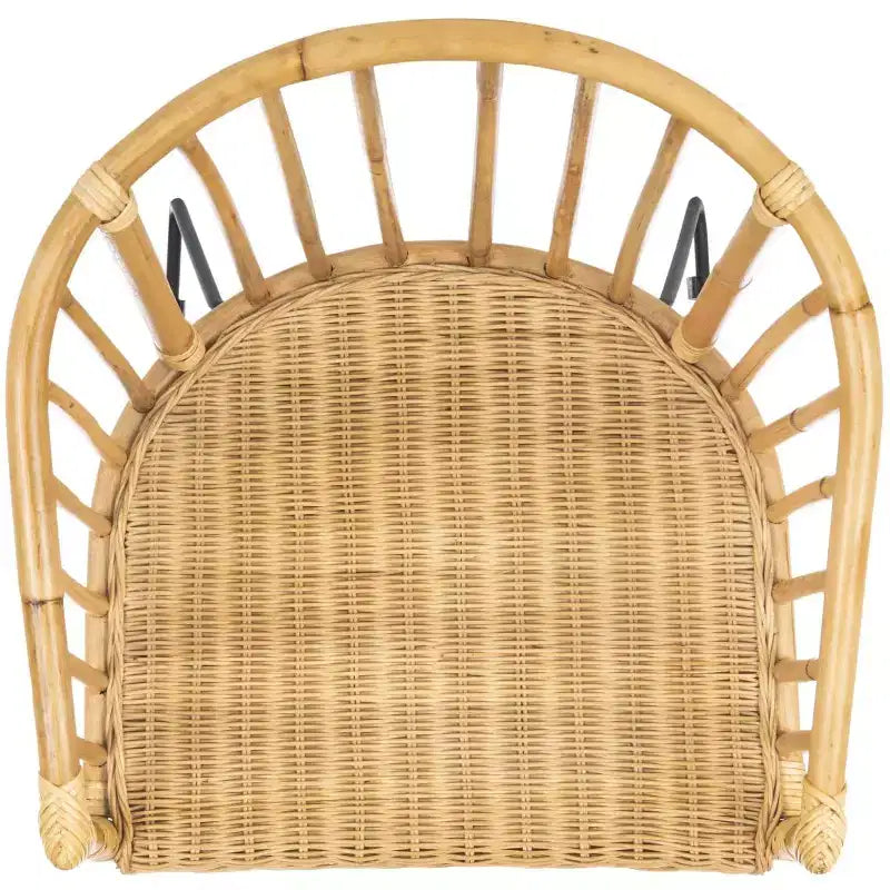 Chaise de salle à manger en rotin Siena - DCH6501 - Naturel non fini/Noir - Safavieh