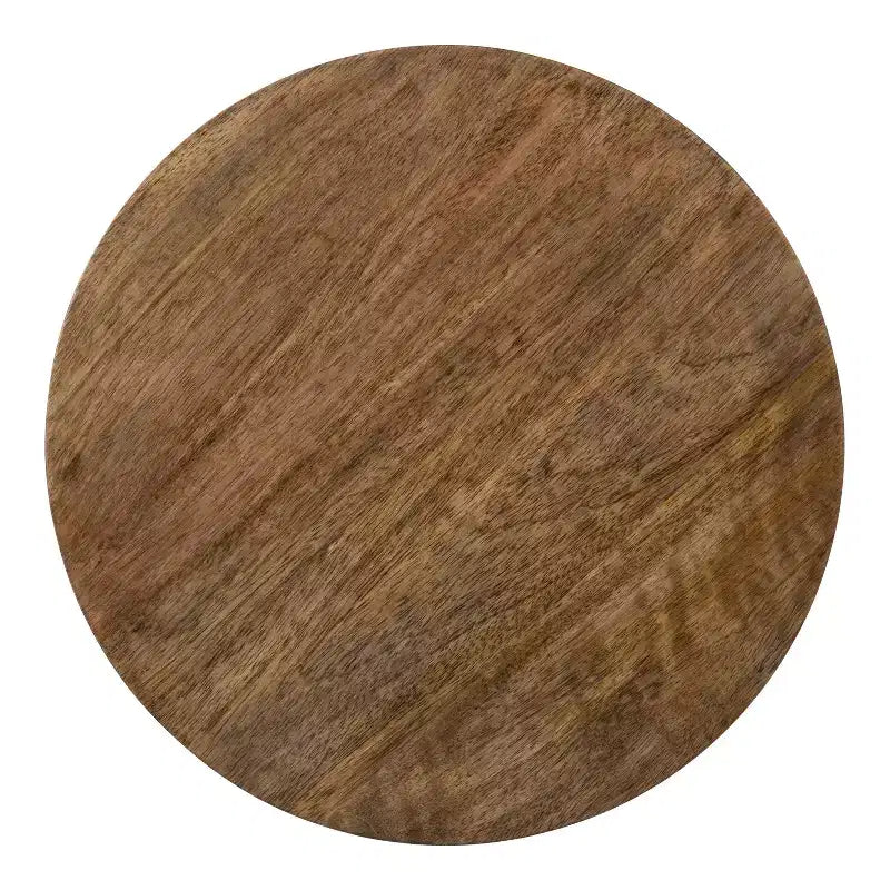 Tabouret de bar rond Kate et Laurel Zia, 32,4 x 32,4 x 63,5 cm, naturel et noir