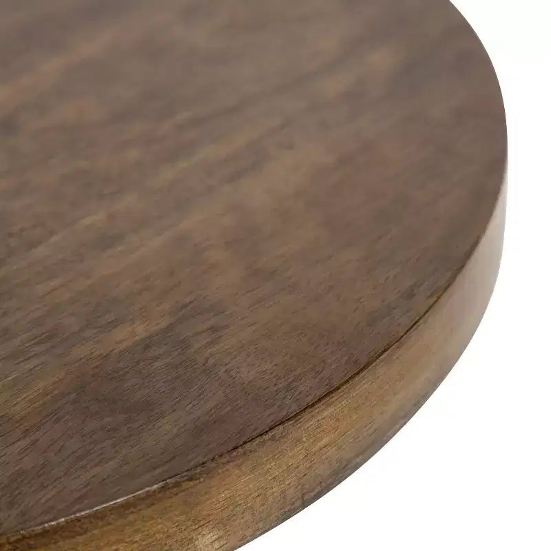 Tabouret de bar rond Kate et Laurel Zia, 32,4 x 32,4 x 63,5 cm, naturel et noir