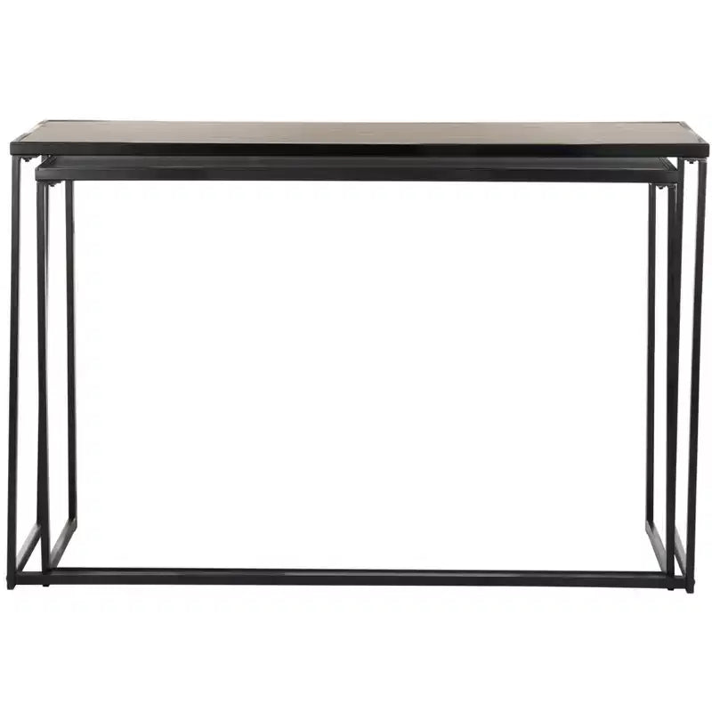 Garin Console (Set of 2) - FOX4267A - Brown - Safavieh Couture