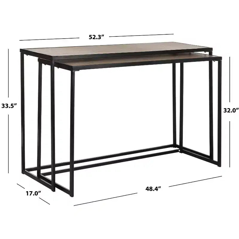 Console Garin (lot de 2) - FOX4267A - Marron - Safavieh Couture