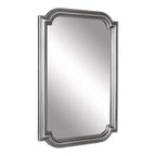 Kate and Laurel Kinsman Rectangle MDF Scallop Mirror, 24x36, Silver